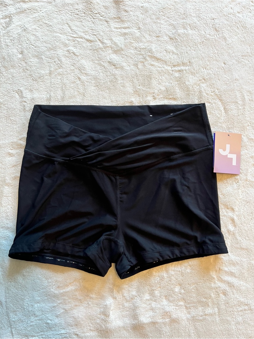 Joy lab Black Crossover Women's High-Waist Active Shorts